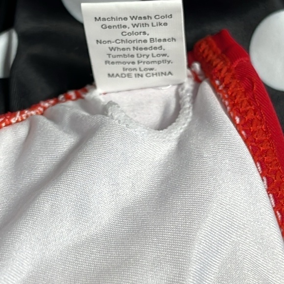 Swimsuit One Piece Bathing Suit Red , Black White Polka Dots - Picture 8 of 11